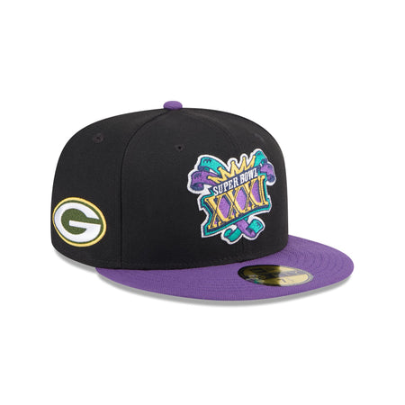 Green Bay Packers Super Bowl Side Patch 59FIFTY Fitted Hat
