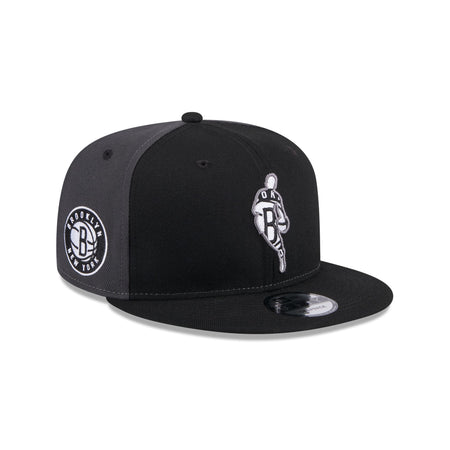 Brooklyn Nets Front Logoman 9FIFTY Snapback Hat
