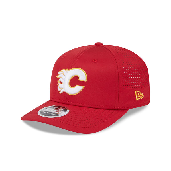 新品 NEW ERA Flame 7 7/8 CALGARY FLAMES NHL OFF WHITE RADIANT RED GLOW IN THE DARK NEW ERA