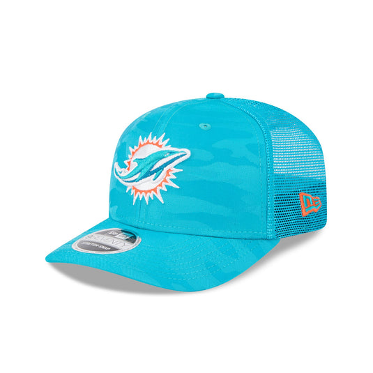 Miami Dolphins Camo 9SEVENTY Trucker Stretch-Snap Hat - New Era Cap