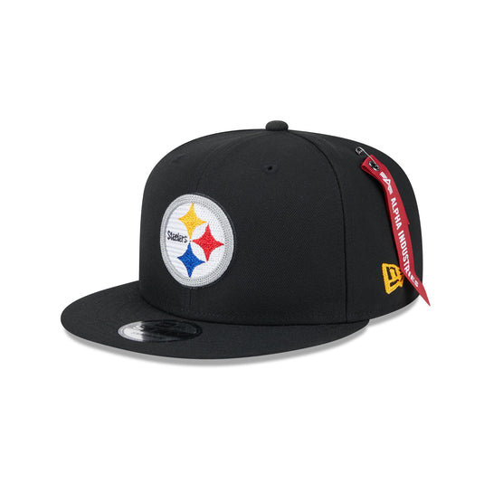 Alpha Industries x Pittsburgh Steelers Black 9FIFTY Snapback Hat - New Era Cap