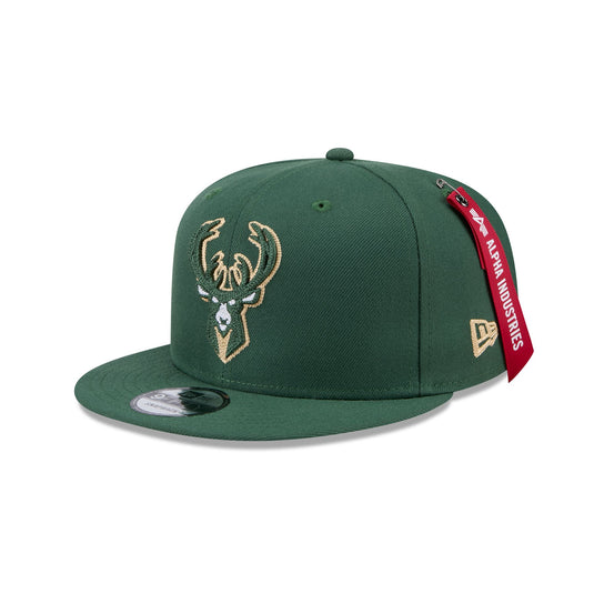 Alpha Industries x Milwaukee Bucks Green 9FIFTY Snapback Hat - New Era Cap