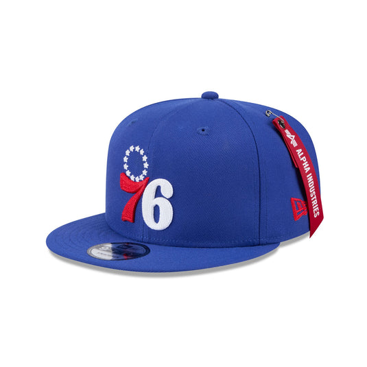 Alpha Industries x Philadelphia 76ers Blue 9FIFTY Snapback Hat - New Era Cap