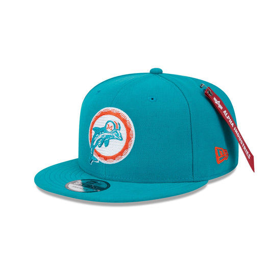 Alpha Industries x Miami Dolphins Historic Teal 9FIFTY Snapback Hat - New Era Cap
