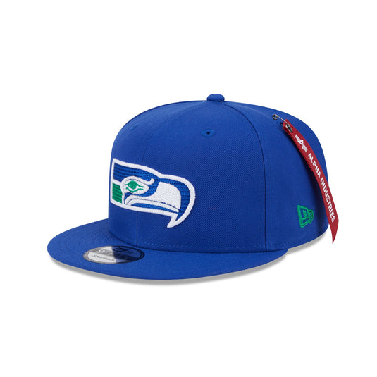 Alpha Industries x Seattle Seahawks Historic Blue 9FIFTY Snapback Hat - New Era Cap