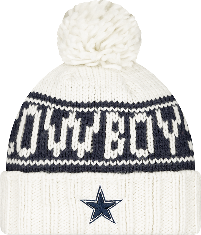 Dallas Cowboys 2024 Cold Weather Chrome Pom Knit Hat