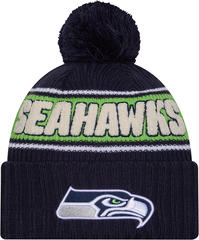Seattle Seahawks 2024 Cold Weather Sport Pom Knit Hat