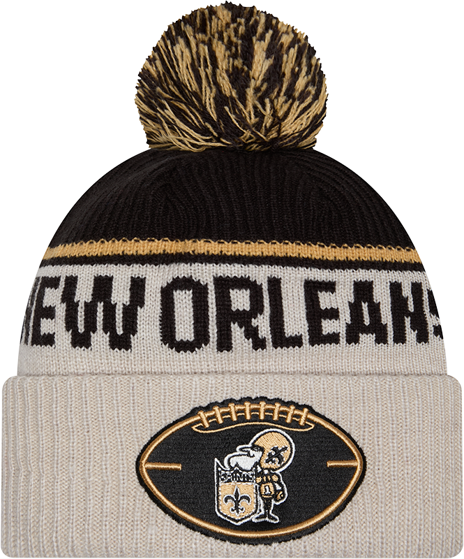 New Orleans Saints 2024 Cold Weather Historic Pom Knit Hat
