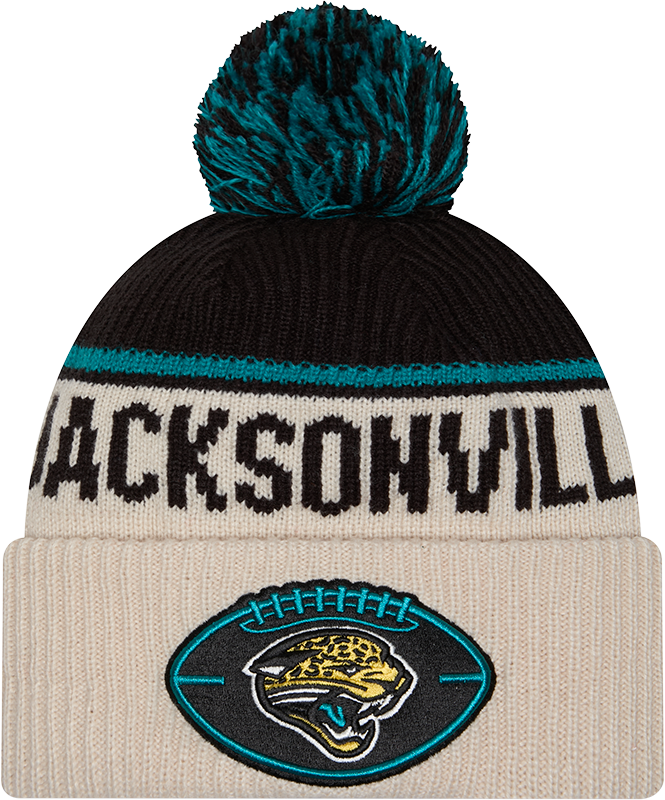Jacksonville Jaguars 2024 Cold Weather Historic Pom Knit Hat