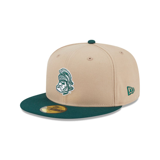Michigan State Spartans Camel College Vault 59FIFTY Fitted Hat - New Era Cap