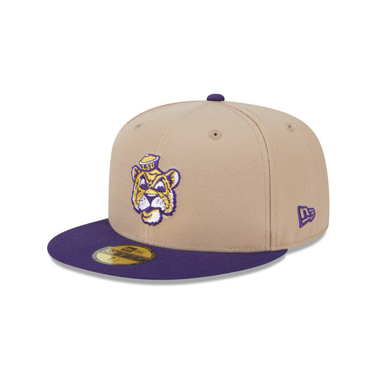 LSU Tigers Camel College Vault 59FIFTY Fitted Hat - New Era Cap