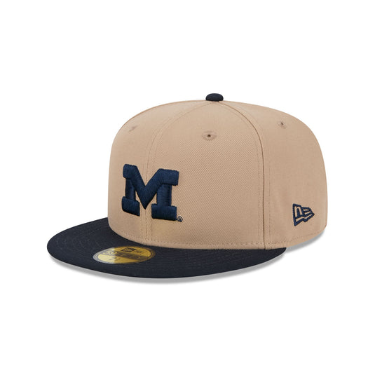 Michigan Wolverines Camel 59FIFTY Fitted Hat - New Era Cap