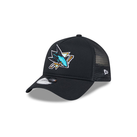 San Jose Sharks 9FORTY A-Frame Trucker Hat - New Era Cap