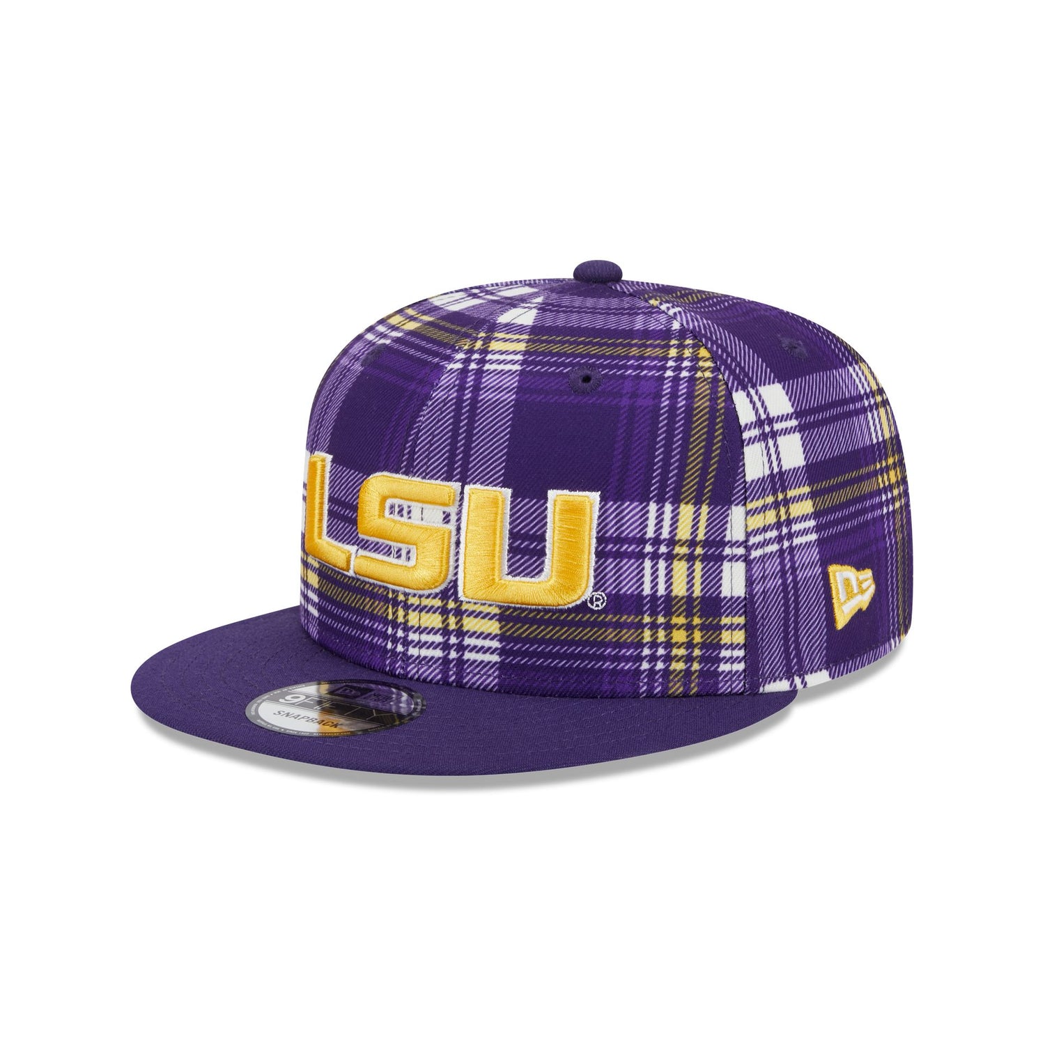 LSU Tigers Plaid 9FIFTY Snapback Hat