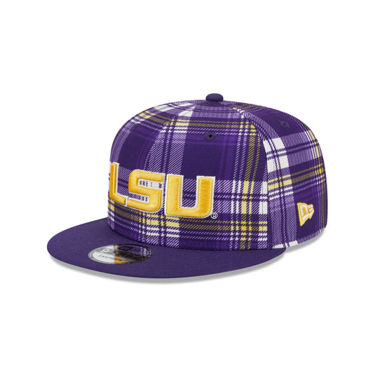 LSU Tigers Plaid 9FIFTY Snapback Hat - New Era Cap