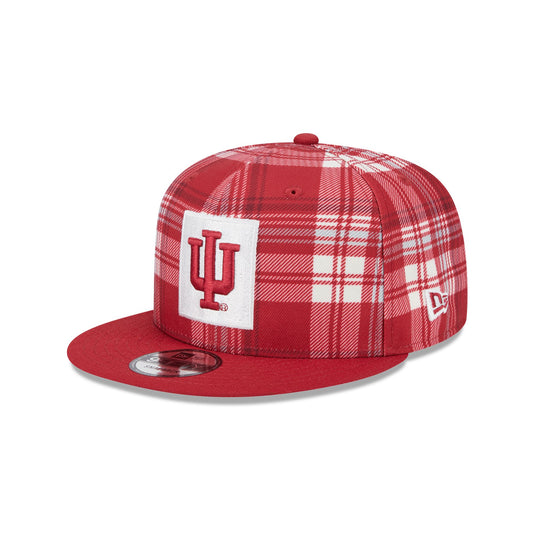 Indiana Hoosiers Plaid 9FIFTY Snapback Hat - New Era Cap