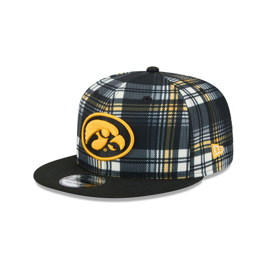 Iowa Hawkeyes Plaid 9FIFTY Snapback Hat - New Era Cap