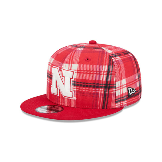 Nebraska Cornhuskers Plaid 9FIFTY Snapback Hat - New Era Cap