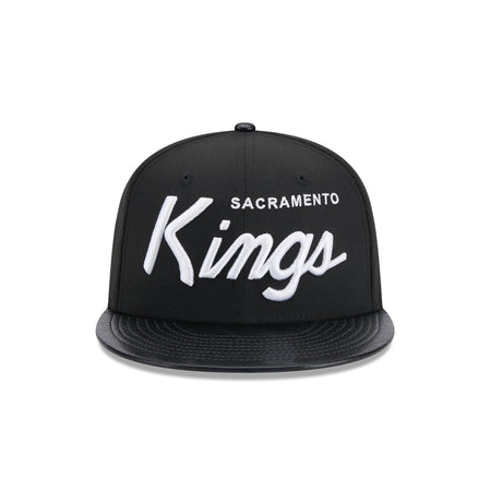 Sacramento Kings Faux Leather Visor 9FIFTY Snapback Hat