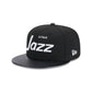 Utah Jazz Faux Leather Visor 9FIFTY Snapback Hat
