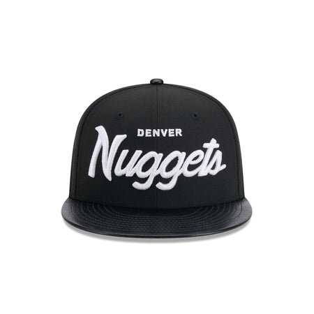Denver Nuggets Faux Leather Visor 9FIFTY Snapback