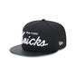 New York Knicks Faux Leather Visor 9FIFTY Snapback Hat