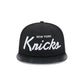 New York Knicks Faux Leather Visor 9FIFTY Snapback Hat