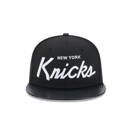 New York Knicks Faux Leather Visor 9FIFTY Snapback