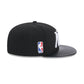 Brooklyn Nets Faux Leather Visor 9FIFTY Snapback Hat