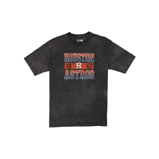 Houston Astros Oversized Washed Black T-Shirt - New Era Cap