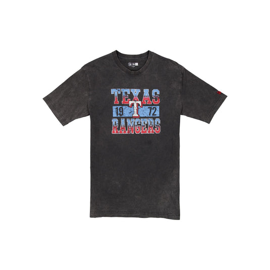Texas Rangers Oversized Washed Black T-Shirt - New Era Cap