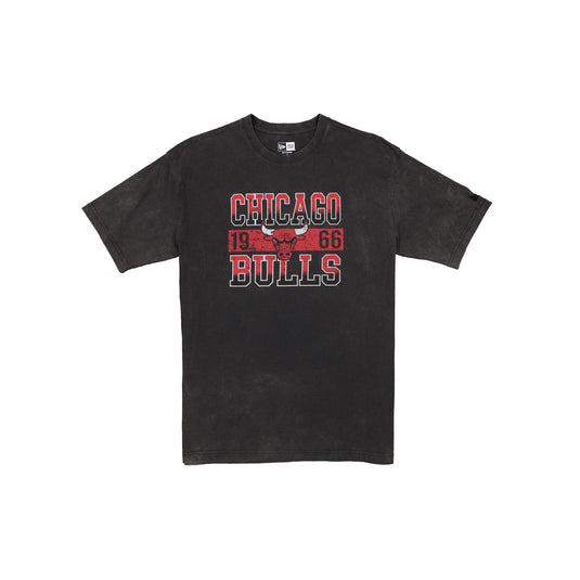 Chicago Bulls Oversized Washed Black T-Shirt - New Era Cap