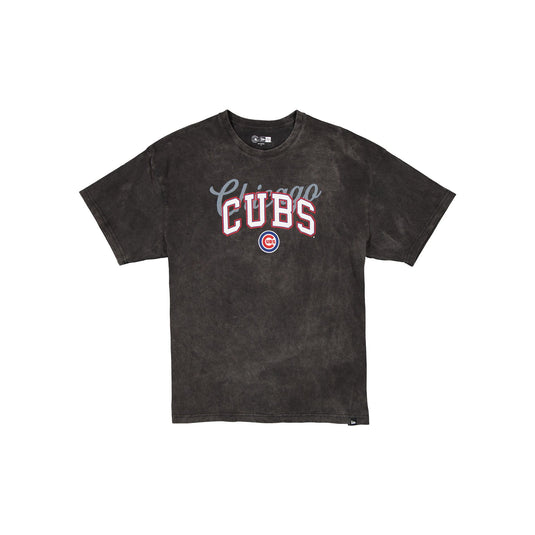 Chicago Cubs Women's Oversized Washed Black T-Shirt - New Era Cap