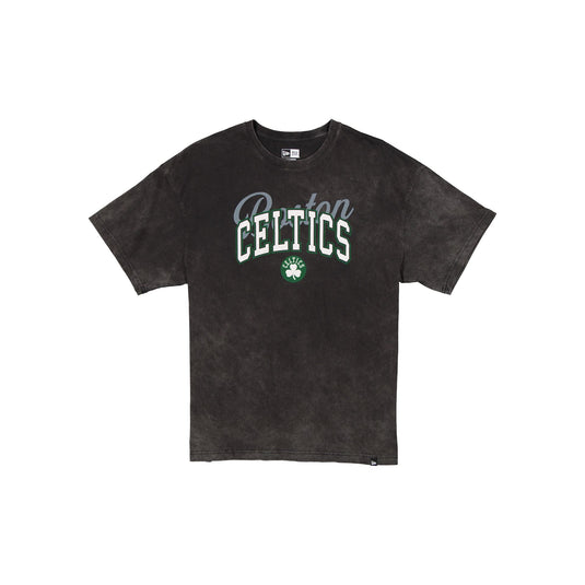 Boston Celtics Women's Oversized Washed Black T-Shirt - New Era Cap