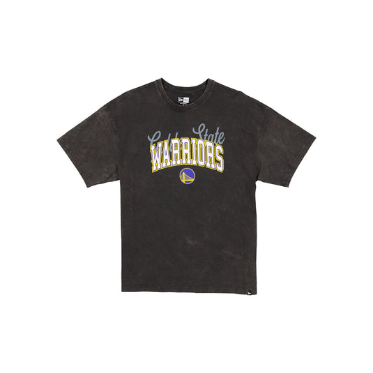 Golden State Warriors Women's Oversized Washed Black T-Shirt - New Era Cap