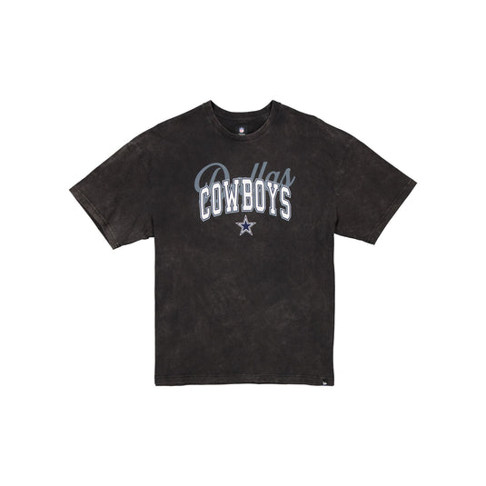 Dallas Cowboys Women's Oversized Washed Black T-Shirt - New Era Cap
