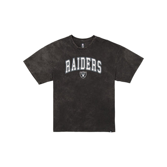 Las Vegas Raiders Women's Oversized Washed Black T-Shirt - New Era Cap