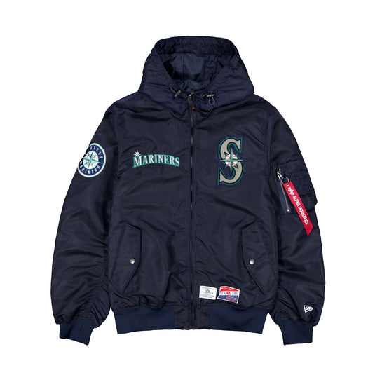 Alpha Industries x Seattle Mariners L-2B Hooded Bomber Jacket - New Era Cap