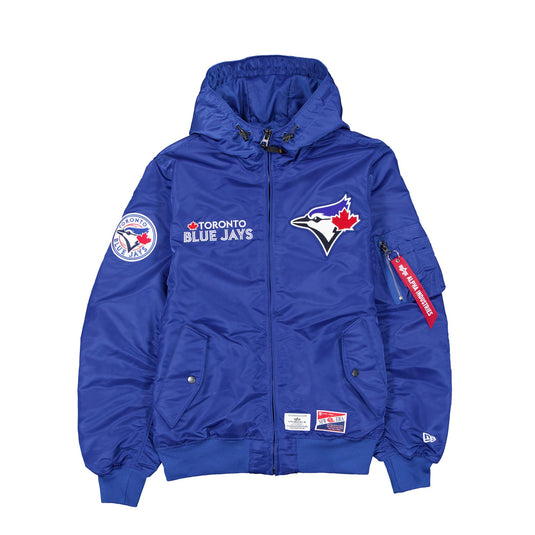 Alpha Industries x Toronto Blue Jays L-2B Hooded Bomber Jacket - New Era Cap