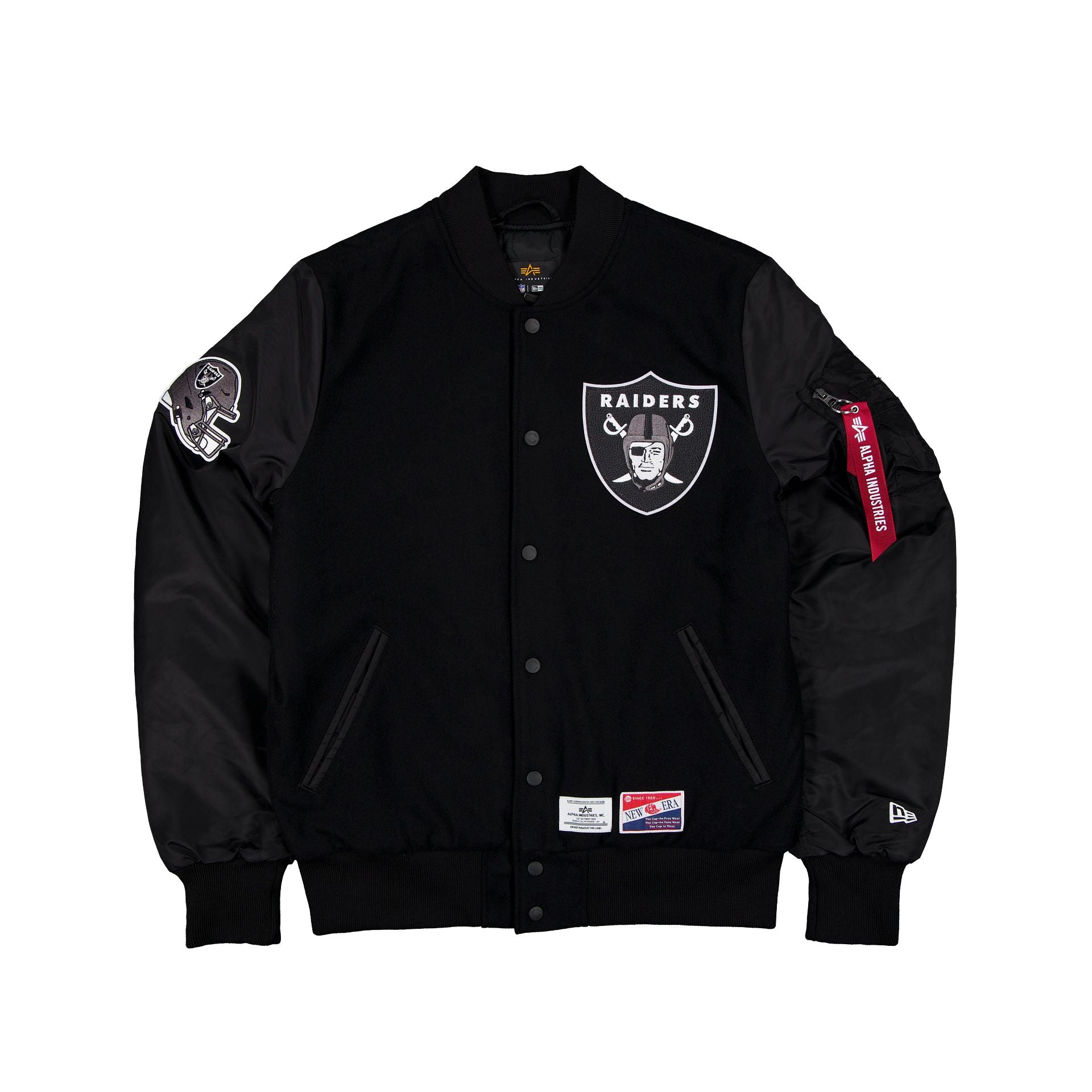 Clothing Varsity Jackets- in the USA 42 https://www.neweracap.com/cdn/shop/files/60564204_JACKET_NFLXALPHA24_LASRAI_BLK_A1.jpg?v=1724852373