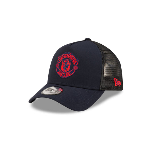 Manchester United Seasonal Navy 9FORTY A-Frame Trucker Hat - New Era Cap
