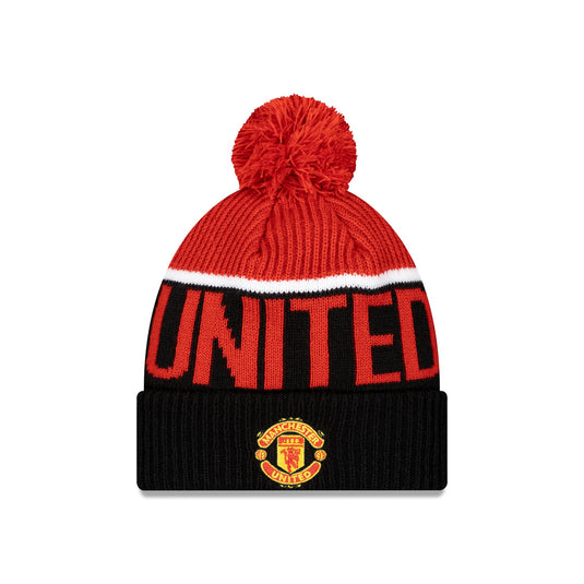 Manchester United Sport Black Pom Knit Hat - New Era Cap