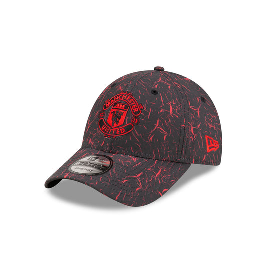 Manchester United Crinkle All Over Print 9FORTY Adjustable Hat - New Era Cap