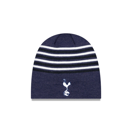 Tottenham Hotspur Stripe Navy Knit Beanie Hat - New Era Cap