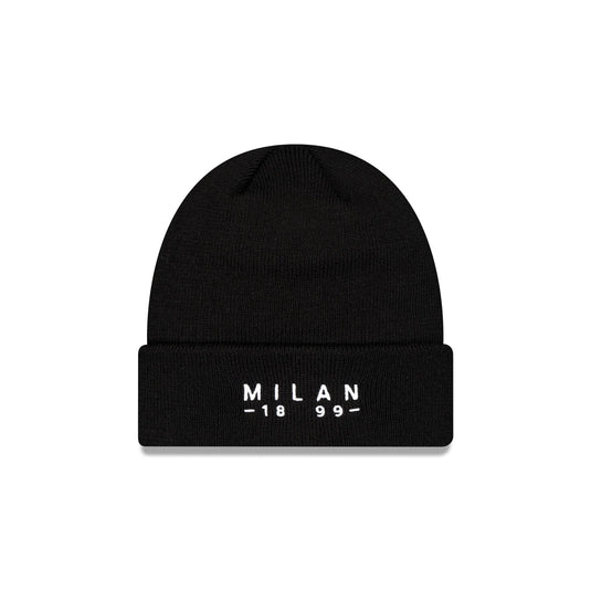 AC Milan Established Wordmark Black Cuff Knit Hat - New Era Cap