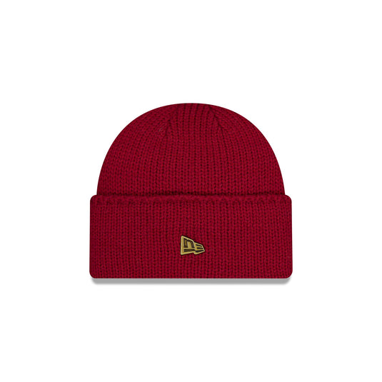 New Era Dark Red Wide Cuff Knit Beanie - New Era Cap