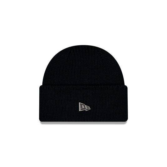 New Era Black Wide Cuff Knit Beanie - New Era Cap