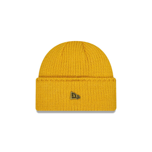 New Era Yellow Wide Cuff Knit Beanie - New Era Cap