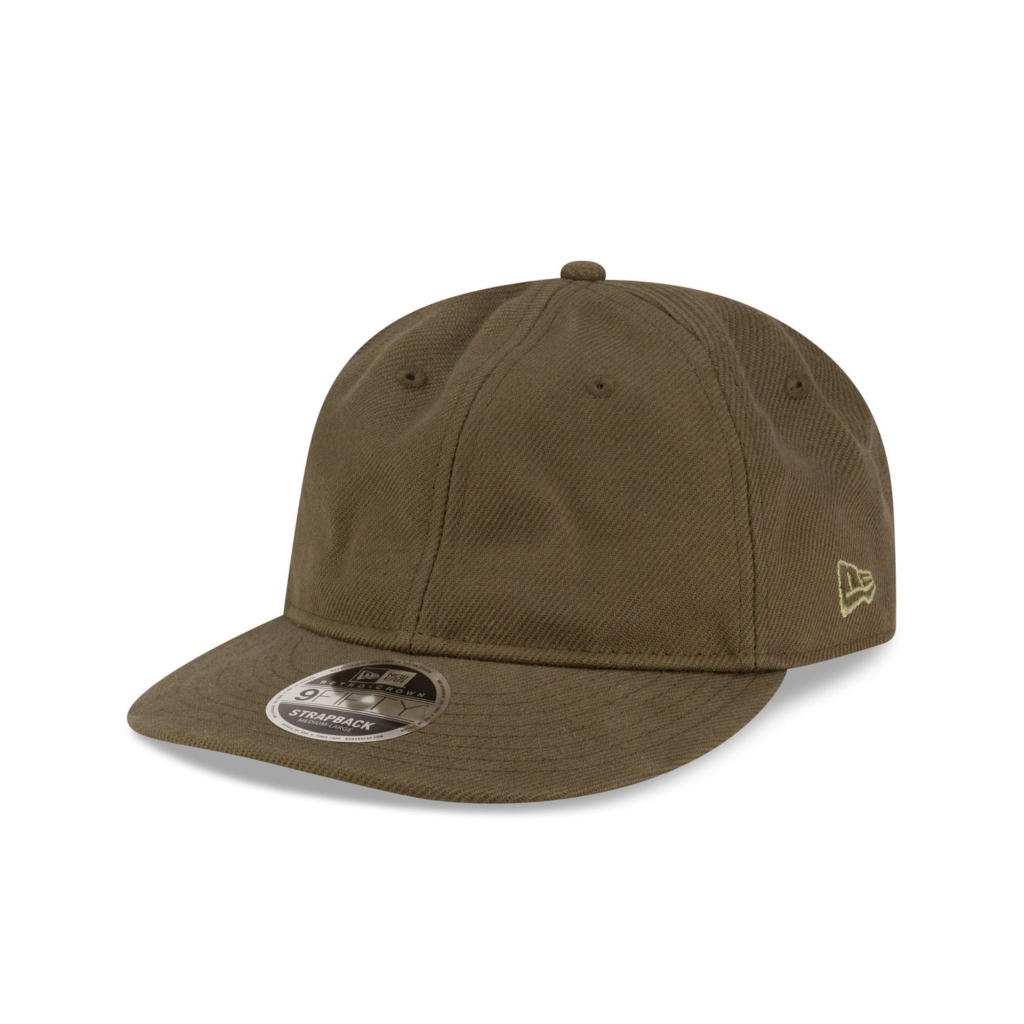 New Era Heavy Twill Olive Green Retro Crown 9FIFTY Strapback – New