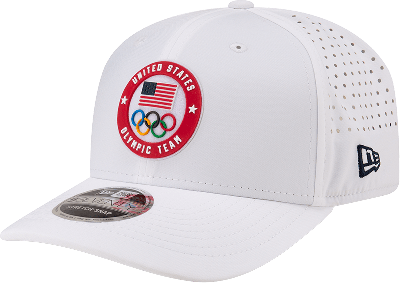 Team USA Olympics White 9SEVENTY Stretch-Snap Hat